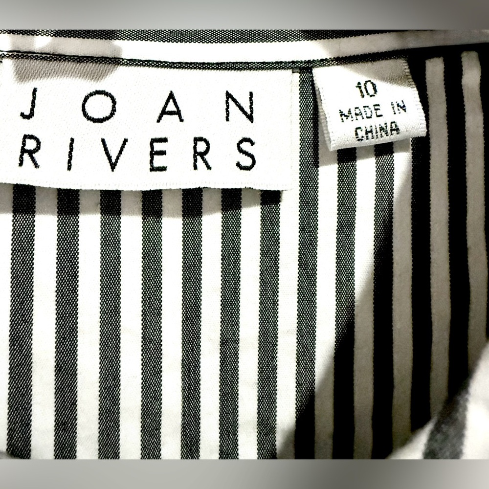 Joan Rivers Seersucker Button Front Striped Shirt - Picture 5 of 7